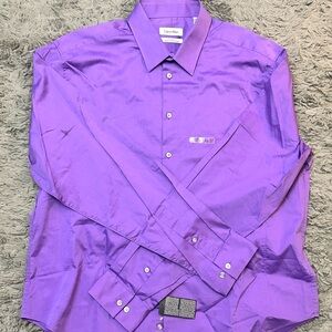Calvin Klein Men's Vibrant Purple Dress Shirt